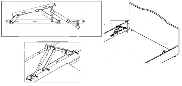 Кровать с подъемным механизмом схема с размерами
